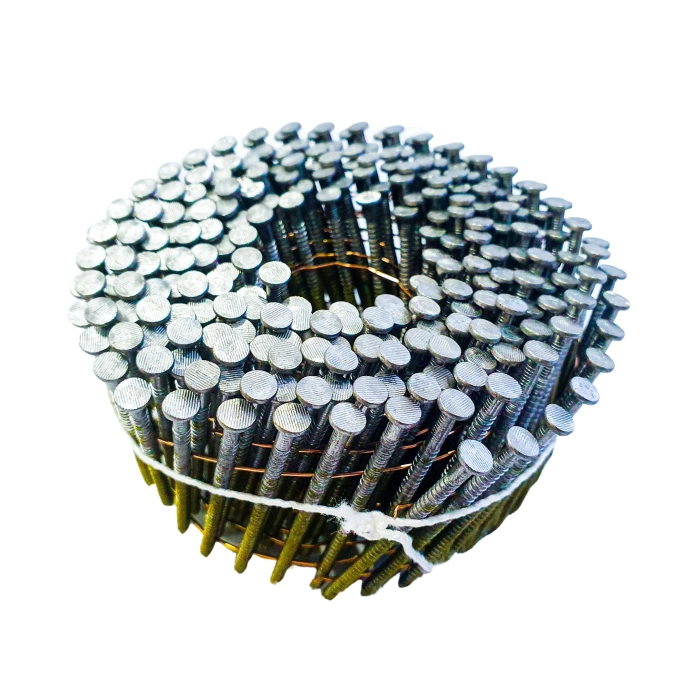 Cuie in rola pentru pistol pneumatic 2.3x55 mm, cuie striate, sudate pentru lemn