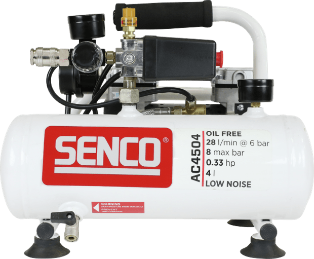Compresor de aer SENCO AC4504, debit 45 L/min, capacitate rezervor 4L, presiune 8 bar, 0.37 CP