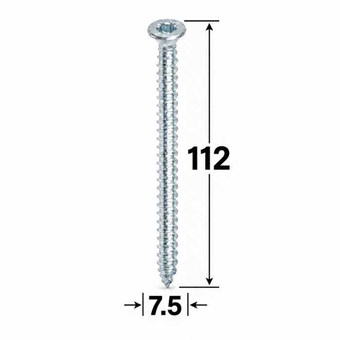 Suruburi montaj ferestre 7.5x112mm pentru beton - bax 100 buc