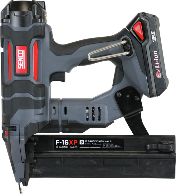 Pistol cu acumulator pentru cuie de finisaj SENCO F-16XP Fusion, 16GA, 19–65 mm