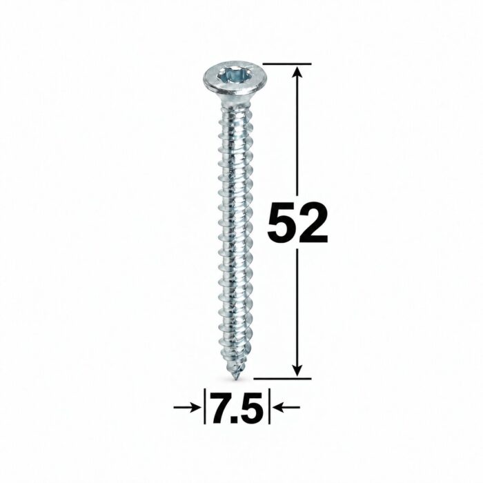 Suruburi montaj ferestre 7.5x52mm pentru beton – bax 100 buc
