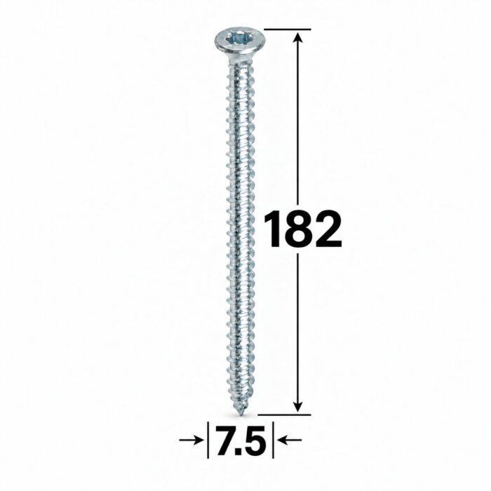 Suruburi montaj ferestre 7.5x182mm pentru beton – bax 100 buc